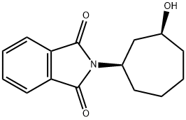 1H-Isoindole-1,3(2H)-dione, 2-[(1R,3S)-3-hydroxycycloheptyl]- 结构式