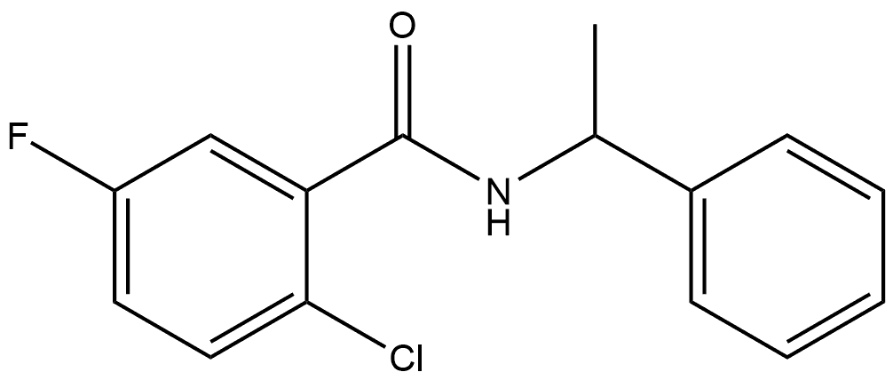 2-Chloro-5-fluoro-N-(1-phenylethyl)benzamide 结构式