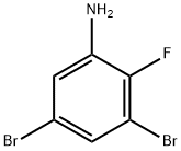 3,5-二溴-2-氟苯胺 结构式