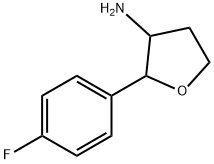 2-(4-fluorophenyl)tetrahydrofuran-3-amine 结构式