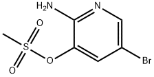 2-氨基-5-溴-3-吡啶醇甲磺酸酯 结构式