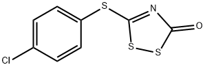 3H-1,2,4-Dithiazol-3-one, 5-[(4-chlorophenyl)thio]- 结构式