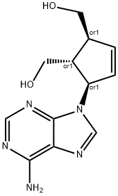 9-(c-4,t-5-bis(hydroxymethyl)cyclopent-2-en-r-1-yl)-9H-adenine 结构式