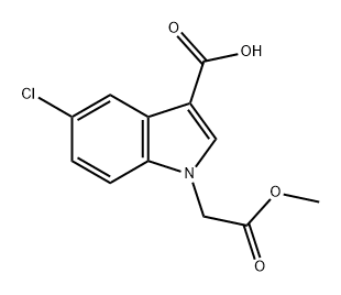 1H-Indole-1-acetic acid, 3-carboxy-5-chloro-, 1-methyl ester 结构式