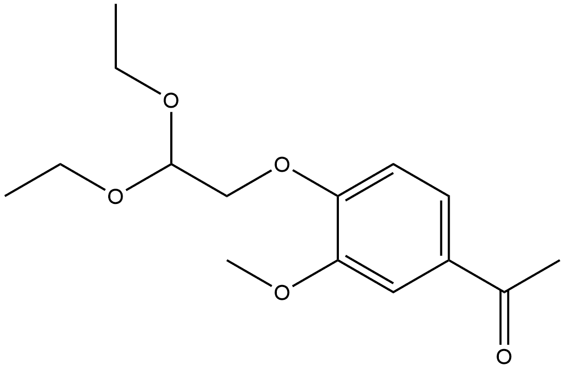 1-[4-(2,2-Diethoxyethoxy)-3-methoxyphenyl]ethanone 结构式