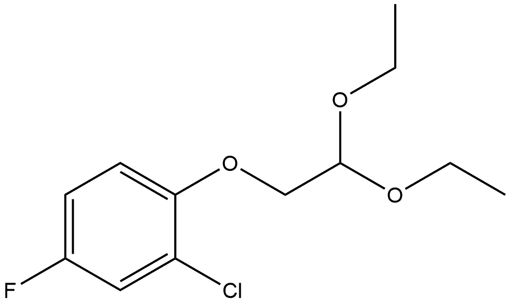 2-Chloro-1-(2,2-diethoxyethoxy)-4-fluorobenzene 结构式