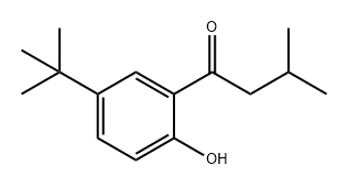 1-(5-(叔丁基)-2-羟基苯基)-3-甲基丁烷-1-酮 结构式