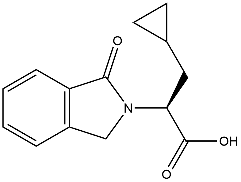 2H-Isoindole-2-acetic acid, α-(cyclopropylmethyl)-1,3-dihydro-1-oxo-, (αS)- 结构式