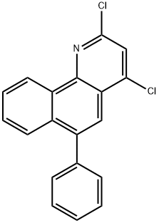 2, 4-二氯-6-苯基苯并[H]喹啉 结构式
