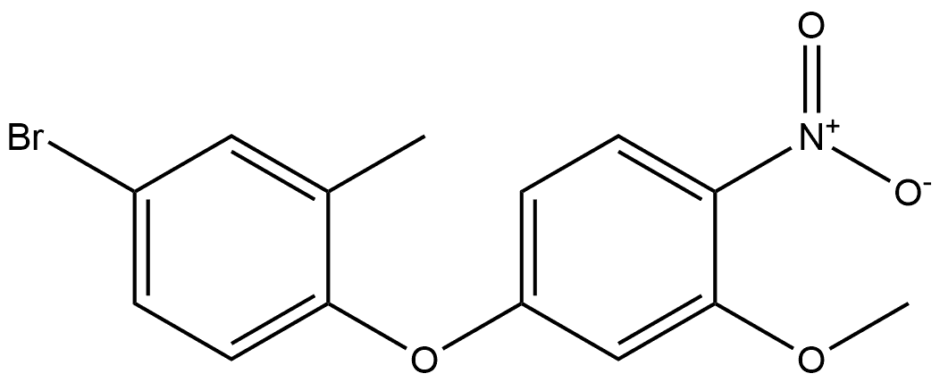 4-bromo-1-(3-methoxy-4-nitrophenoxy)-2-methylbenzene 结构式