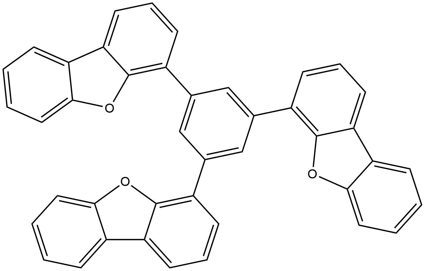 4,4',4'-(1,3,5-苯三基)三[二苯并呋喃] 结构式