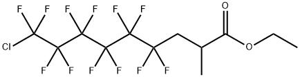 Nonanoic acid, 9-chloro-4,4,5,5,6,6,7,7,8,8,9,9-dodecafluoro-2-methyl-, ethyl ester 结构式