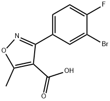 3-(3-溴-4-氟苯基)-5-甲基-1,2-噁唑-4-羧酸 结构式