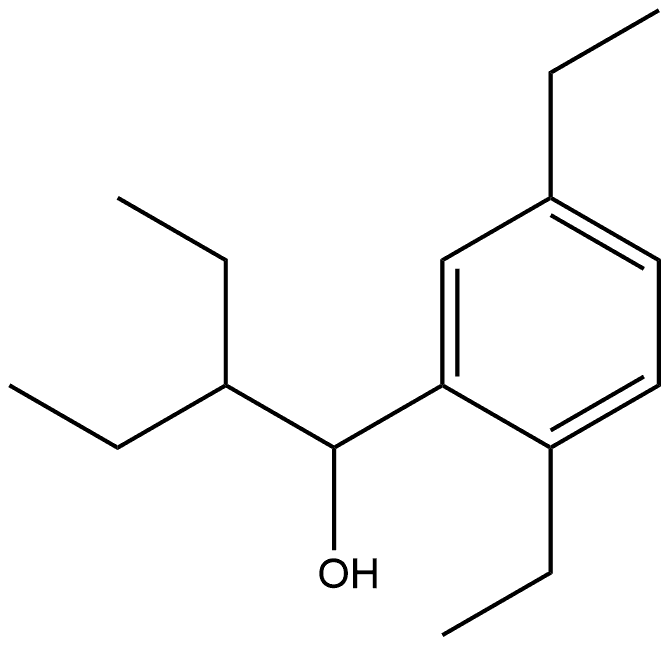 2,5-Diethyl-α-(1-ethylpropyl)benzenemethanol 结构式