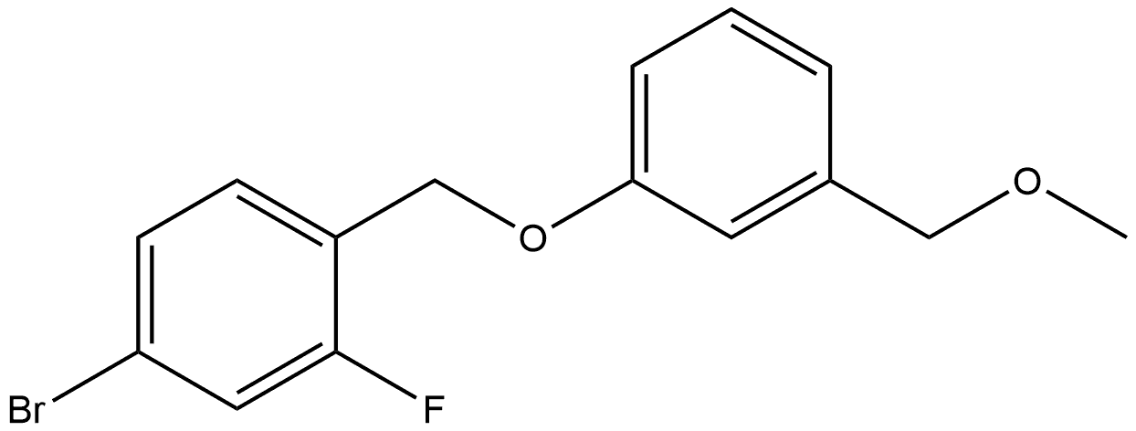 4-Bromo-2-fluoro-1-[[3-(methoxymethyl)phenoxy]methyl]benzene 结构式