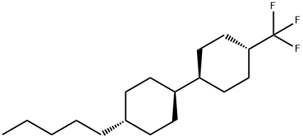 4-trans-Pentyl-4′-trans-trifluormethyl-1,1′-bicycolhexyl 结构式