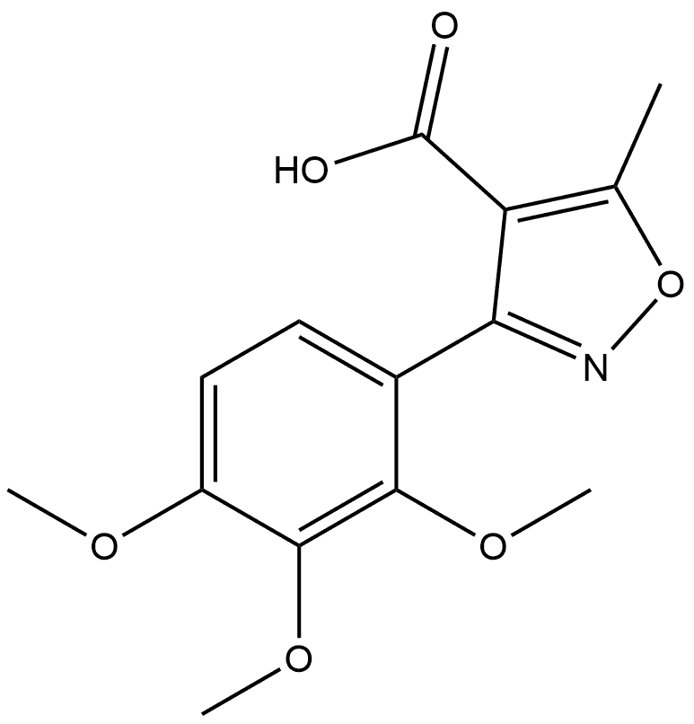 5-甲基-3-(2,3,4-三甲氧基苯基)异噁唑-4-甲酸 结构式