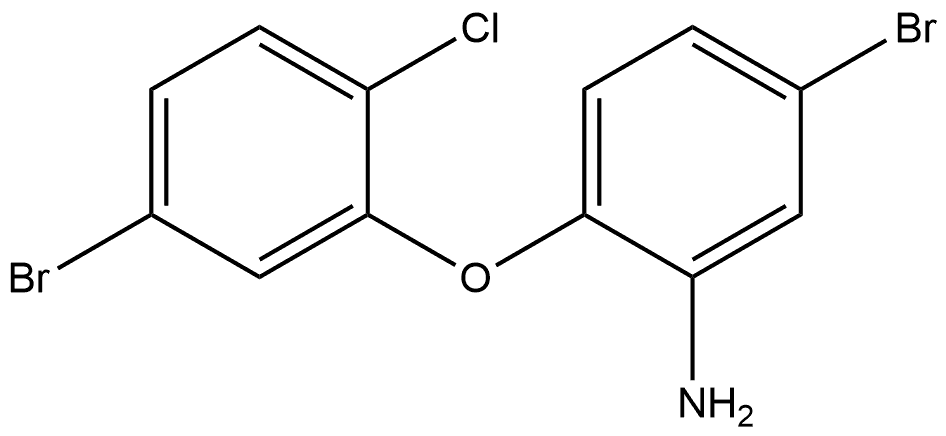 5-Bromo-2-(5-bromo-2-chlorophenoxy)benzenamine 结构式