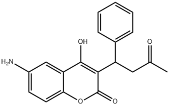 2H-1-Benzopyran-2-one, 6-amino-4-hydroxy-3-(3-oxo-1-phenylbutyl)- 结构式