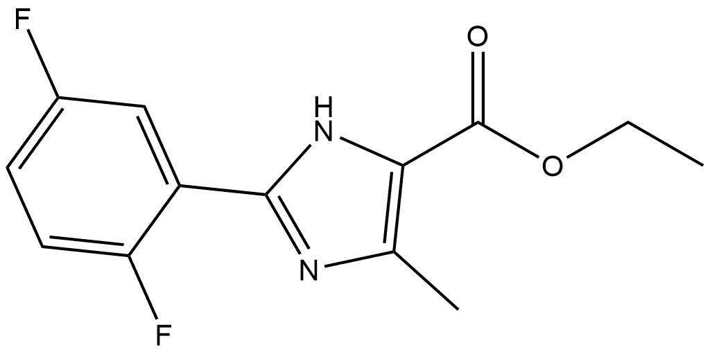 2-(2,5-二氟苯基)-5-甲基-1H-咪唑-4-甲酸乙酯 结构式