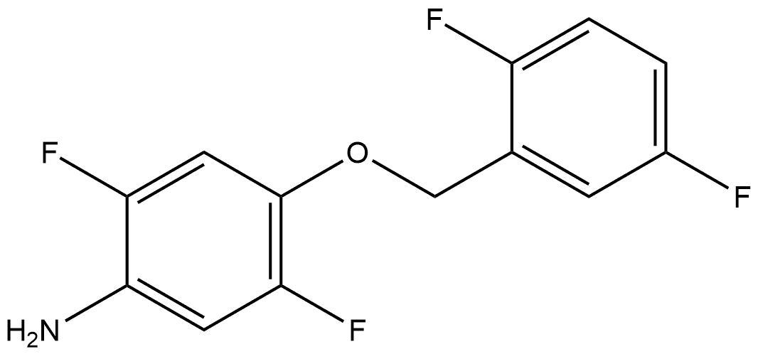 4-[(2,5-Difluorophenyl)methoxy]-2,5-difluorobenzenamine 结构式