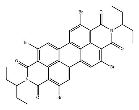 Anthra[2,1,9-def:6,5,10-d'e'f']diisoquinoline-1,3,8,10(2H,9H)-tetrone, 4,7,11,14-tetrabromo-2,9-bis(1-ethylpropyl)- 结构式