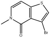 3-溴-5-甲基噻吩并[3,2-C]吡啶-4(5H)-酮 结构式