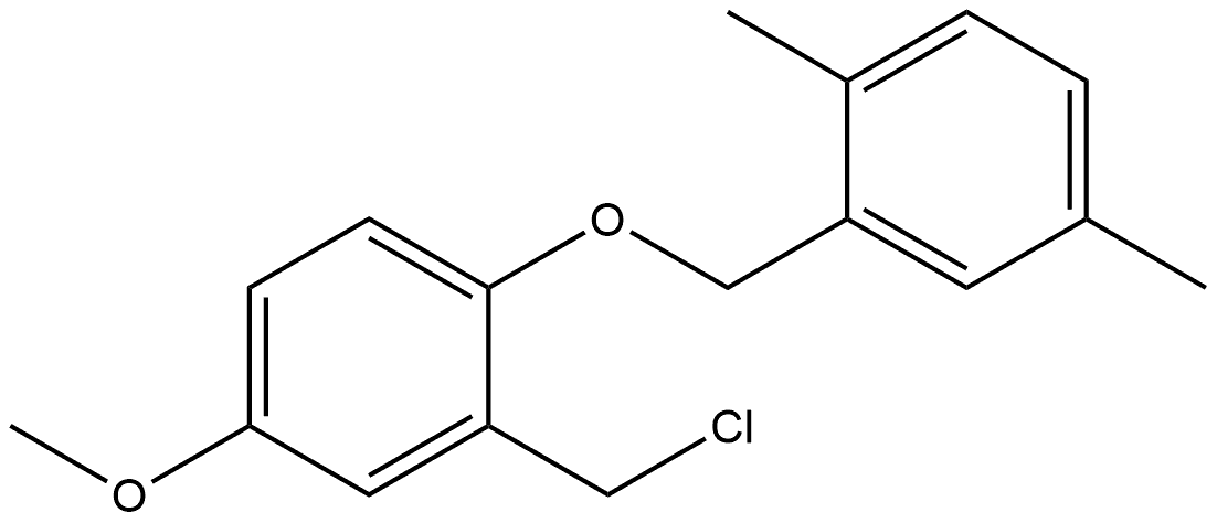 Benzene, 2-(chloromethyl)-1-[(2,5-dimethylphenyl)methoxy]-4-methoxy- 结构式