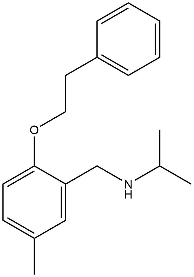 5-Methyl-N-(1-methylethyl)-2-(2-phenylethoxy)benzenemethanamine 结构式