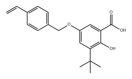 3-(1,1-二甲基乙基)-5-(4-乙烯基苯基)甲氧基-2-羟基苯甲酸 结构式