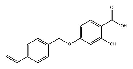 4-(4-乙烯基苯基)甲氧基-2-羟基苯甲酸 结构式
