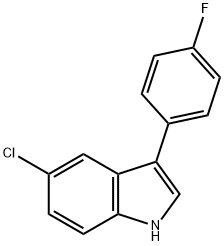 5-Chloro-3-(4-fluorophenyl)-1H-indole 结构式