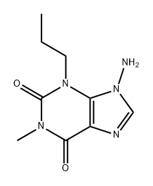 1H-Purine-2,6-dione, 9-amino-3,9-dihydro-1-methyl-3-propyl- 结构式