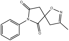 3-Methyl-7-phenyl-1-oxa-2,7-diazaspiro[4.4]non-2-ene-6,8-dione 结构式