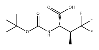 (2S,3S)-2-((叔丁氧基羰基)氨基)-4,4,4-三氟-3-甲基丁酸 结构式