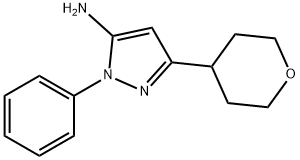1-苯基 -3-(四氢 -2H- 吡喃 -4-基) -1H- 吡唑 -5-胺 结构式