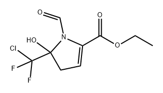 1H-Pyrrole-2-carboxylic acid, 5-(chlorodifluoromethyl)-1-formyl-4,5-dihydro-5-hydroxy-, ethyl ester 结构式