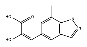 2-Propenoic acid, 2-hydroxy-3-(7-methyl-1H-indazol-5-yl)-, (2E)- 结构式