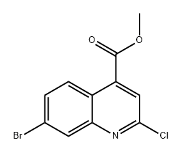 7-溴-2-氯喹啉-4-羧酸甲酯 结构式