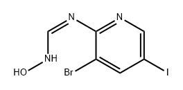 Methanimidamide, N'-(3-bromo-5-iodo-2-pyridinyl)-N-hydroxy-, (1Z)- 结构式