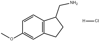 1H-Indene-1-methanamine, 2,3-dihydro-5-methoxy-, hydrochloride (1:1) 结构式