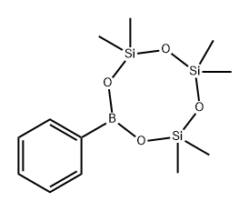 1,3,5,7-Tetraoxa-2,4,6-trisila-8-boracyclooctane, 2,2,4,4,6,6-hexamethyl-8-phenyl- 结构式