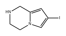 1,2,3,4-四氢-7-碘吡咯并[1,2-A]吡嗪 结构式