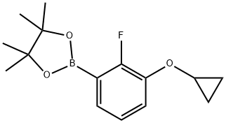 2-(3-环丙氧基-2-氟苯基)-4,4,5,5-四甲基-1,3,2-二氧硼杂环戊烷 结构式