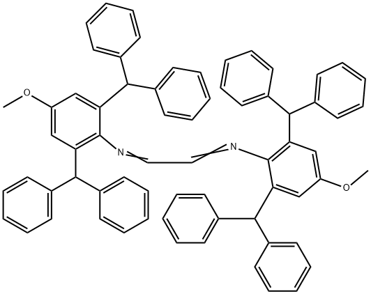 Benzenamine, N,N'-1,2-ethanediylidenebis[2,6-bis(diphenylmethyl)-4-methoxy- 结构式