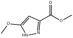 5-甲氧基-1H-吡唑-3-羧酸甲酯 结构式