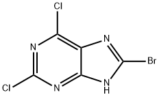 8-溴-2,6-二氯-9H-嘌呤 结构式