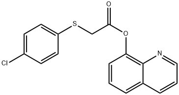 2-((4-Chlorophenyl)thio)quinolin-8-yl acetate 结构式