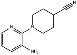 4-Piperidinecarbonitrile, 1-(3-amino-2-pyridinyl)- 结构式