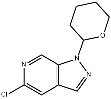 5-Chloro-1-(tetrahydro-2H-pyran-2-yl)-1H-pyrazolo[3,4-c]pyridine 结构式